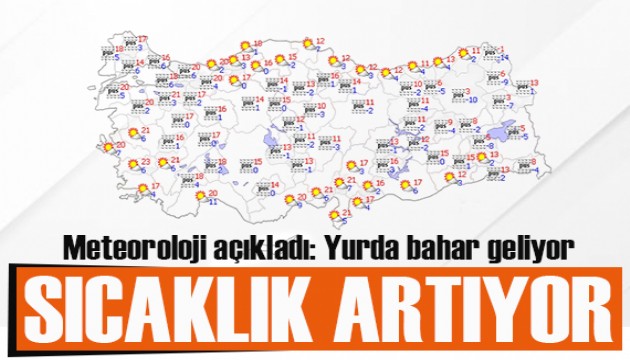 Sıcaklıklar yükseliyor: Yurda bahar geliyor