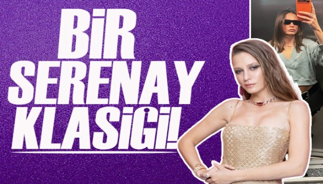 Serenay Sarıkaya'dan asansör pozu! Tarzıyla dikkat çekti