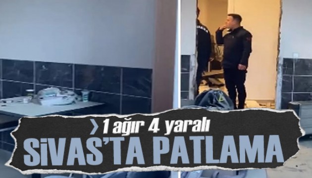 Sivas'ta otelde doğal gaz patlaması: 1'i ağır 4 yaralı