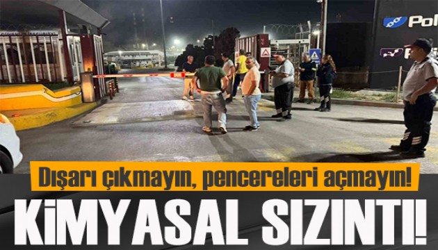 Kocaeli'de kimyasal sızıntı alarmı!