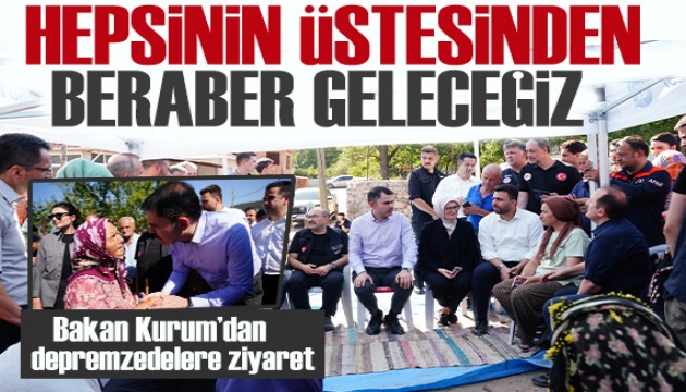 Bakan Kurum Sındırgı'da depremden etkilenen köyleri ziyaret etti