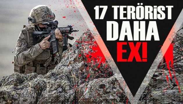 MSB duyurdu: Irak ve Suriye'de 17 terörist daha etkisiz!