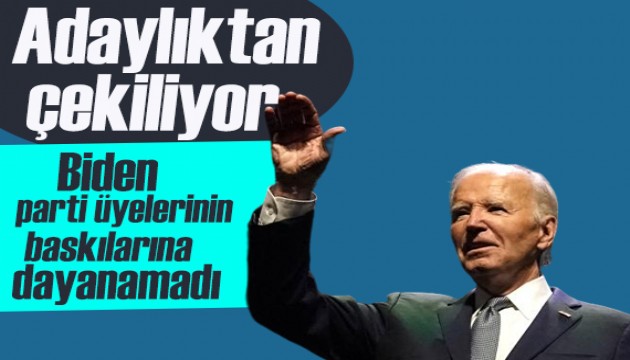 Biden başkanlık yarışında adaylıktan çekilecek