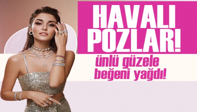 Hande Erçel tatil pozlarına yenilerini ekledi!