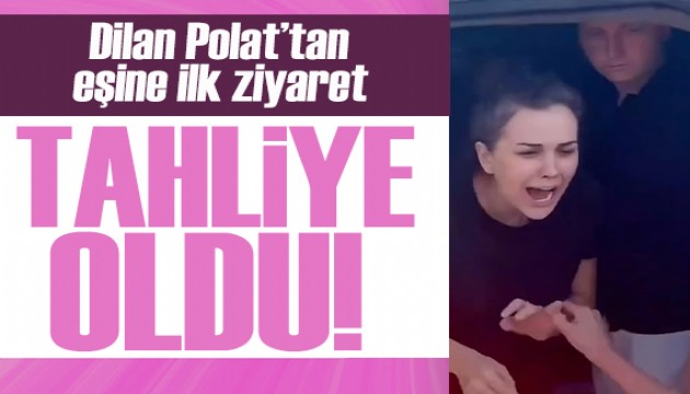 Tahliye edilen Dilan Polat, eşi Engin Polat'ı ziyarete gitti