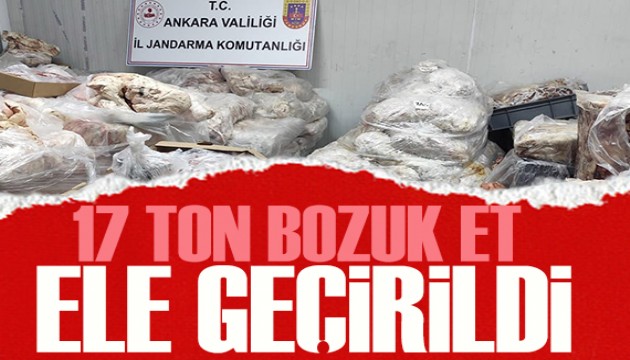 Ankara'da 3 iş yerinde 17 ton bozuk et ele geçirildi