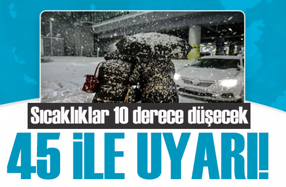 Meteoroloji'den 45 il için kar ve fırtına uyarısı
