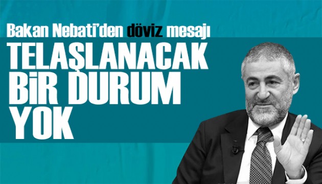 Bakan Nebati'den döviz mesajı: Telaşlanacak bir durum yok