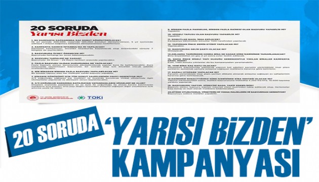 Bakan Kurum paylaştı: 20 soruda 'Yarısı Bizden' kampanyasının ayrıntıları