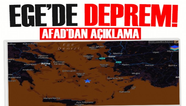 AFAD duyurdu: Ege'de art arda şiddetli depremler!
