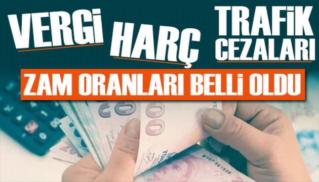 2024 zam oranları belli oldu! Vergi, harç, trafik cezası