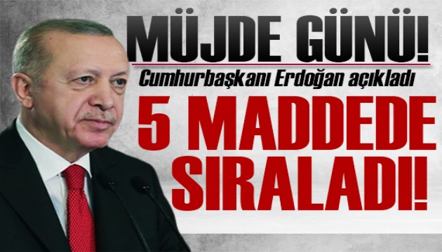 Erdoğan'dan sağlıkçılara 5 müjde birden!