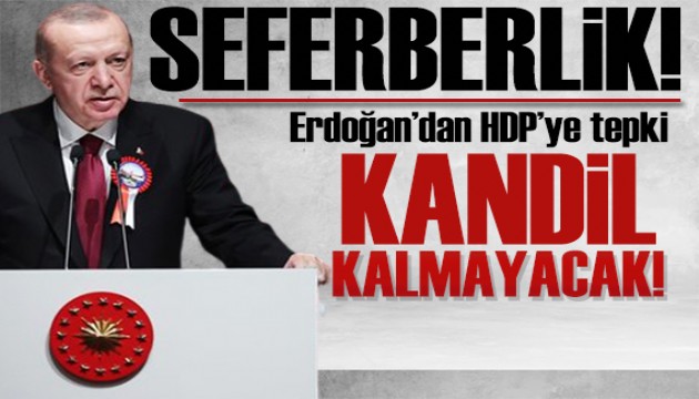 Erdoğan'dan HDP'ye tepki! Seferberlik başlatıyoruz!