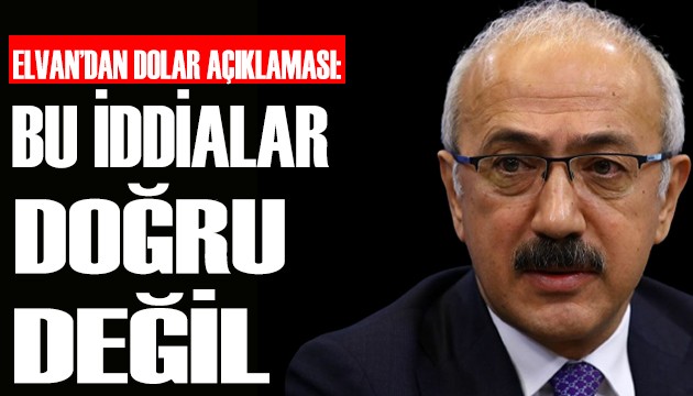 Bakan Elvan'dan dolar açıklaması: Bu iddialar doğru değil