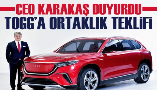 CEO Karakaş açıkladı! Togg'a ortaklık teklifi