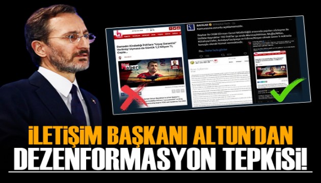 İletişim Başkanı Altun'dan 'dezenformasyon' tepkisi