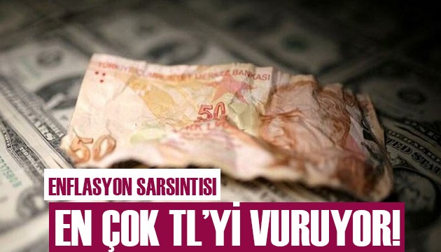 Enflasyon sarsıntısı en çok TL'yi vuruyor!