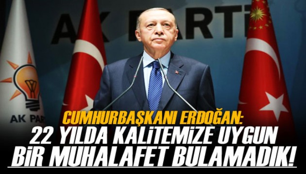 Cumhurbaşkanı Erdoğan'dan muhalefete eleştiri