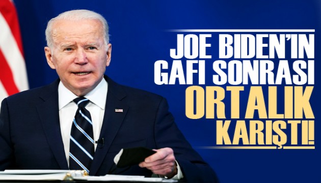 Joe Biden'ın gafı sonrası ortalık karıştı!