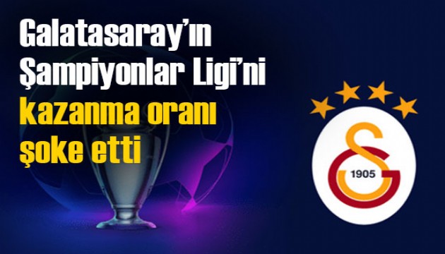 Galatasaray'ın Şampiyonlar Ligi'ni kazanma oranı şaşırttı