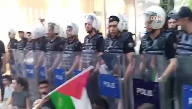 Ankara’daki Filistin protestosuna müdahale edildi