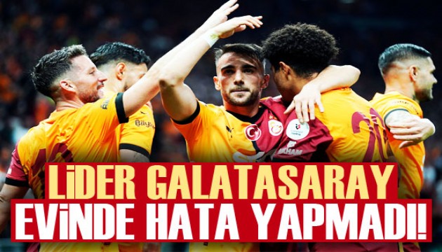 Lider Galatasaray evinde hata yapmadı!