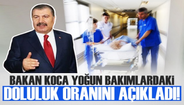 Bakan Koca, yoğun bakımlardaki doluluk oranını açıkladı