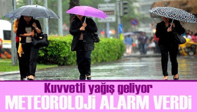 Meteoroloji uyardı: Kuvvetli sağanak bekleniyor