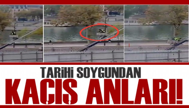 Louvre Müzesi soyguncularının kaçış anı ortaya çıktı