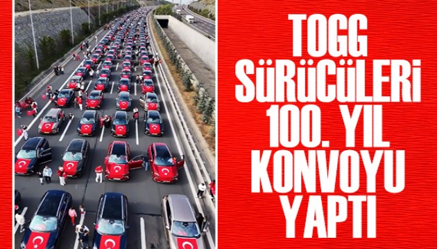 Togg sürücülerinden 100. yıl konvoyu