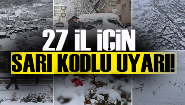 Meteoroloji uyardı! Kar ve fırtına kapıda: 27 il için 'sarı kodlu' uyarı