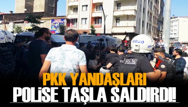 Yüksekova'da PKK operasyonlarını protesto etmek isteyen gruba polisten müdahale