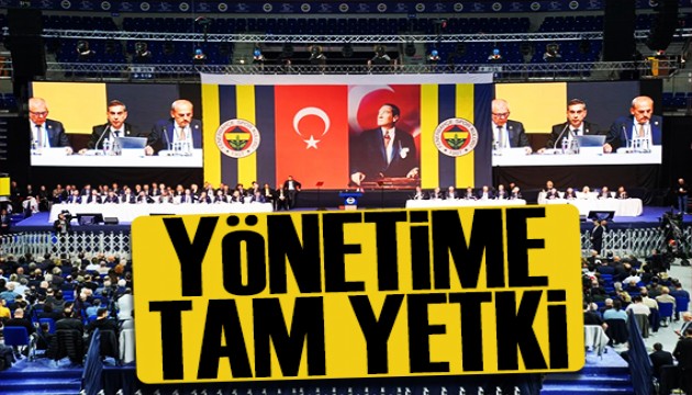Fenerbahçe'de yönetime tam yetki