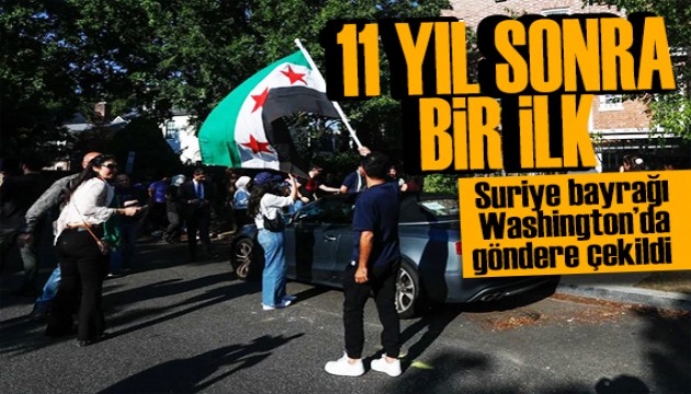 Suriye bayrağı Washington'da göndere çekildi