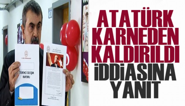 Bakan Tekin'den karneli yanıt: Atatürk kaldırılmadı