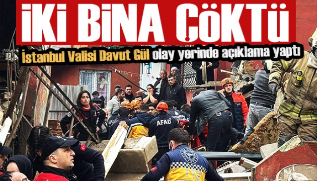 Son dakika: İstanbul'da iki bina çöktü!