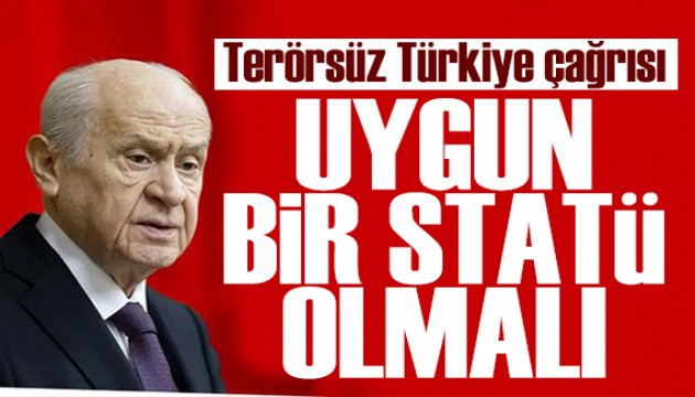 Bahçeli'den Terörsüz Türkiye çağrısı: Uygun bir statü olmalı