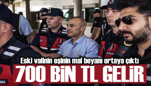 Eski Vali Sonel'in eşinin mal beyanı dosyada: Aylık 700 bin TL kira geliri