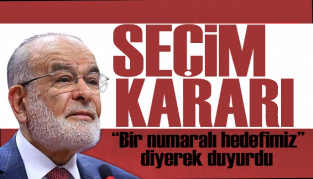 Karamollaoğlu 'hedefimiz' diyerek duyurdu: Yerel seçim kararı