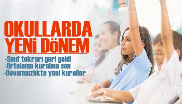 Okullarda yeni dönem! Resmi Gazete'de yayınlandı: 50 ortalama ile sınıf geçilemeyecek