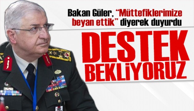 Bakan Güler'den İsveç açıklaması: Müttefiklerimizden tam destek bekliyoruz