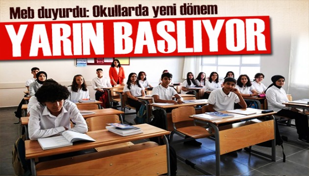 MEB duyurdu: Yarın resmen başlıyor