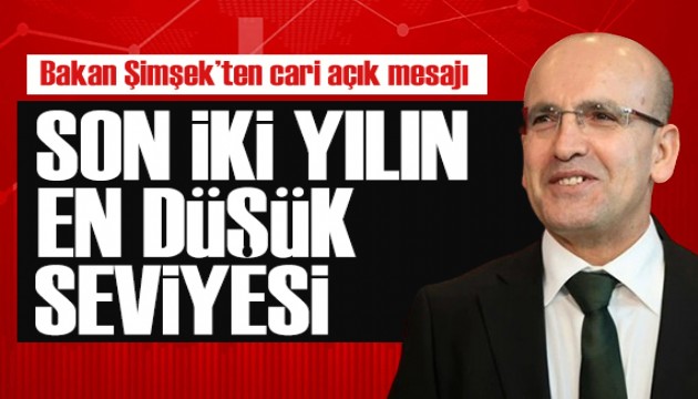 Bakan Şimşek'ten cari açık mesajı: En düşük seviyede