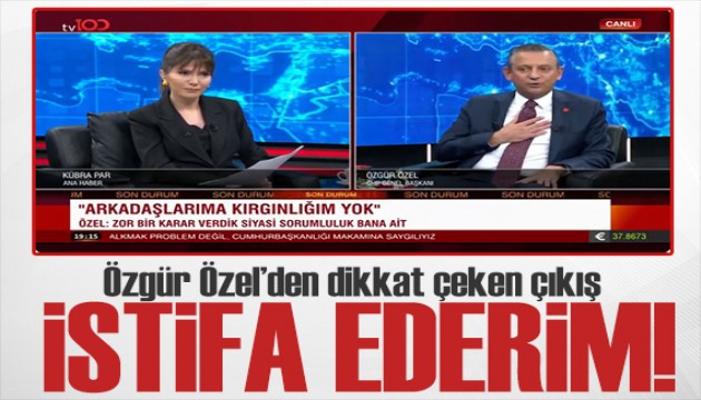 Özgür Özel'den dikkat çeken istifa çıkışı: İlk genel başkan olacağım!