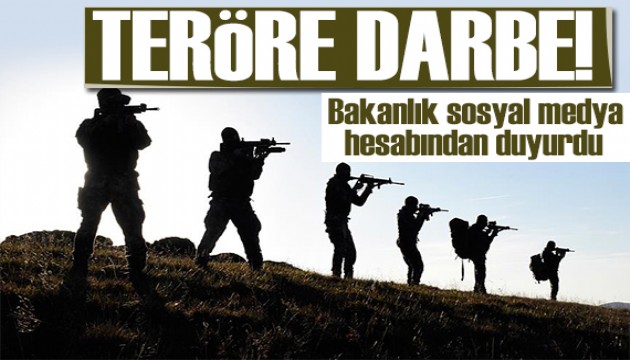 Teröre darbe! MSB duyurdu: PKK'ya ağır darbe!