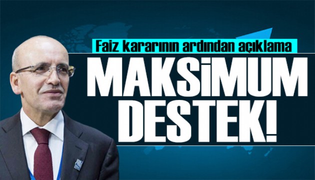 Faiz kararı sonrası Mehmet Şimşek'ten açıklama: Destek sağlayacağız