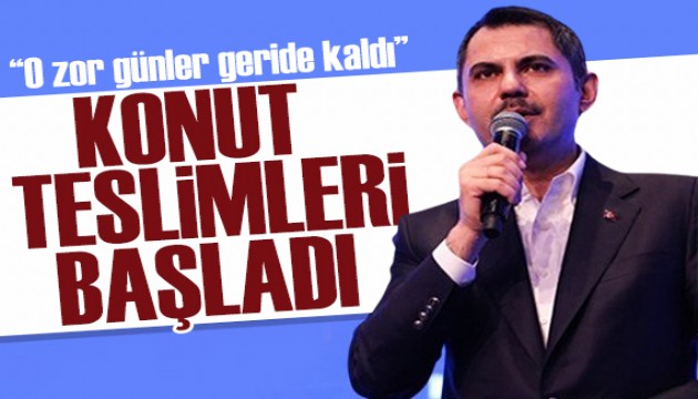 Bakan Kurum'dan İzmir depremi açıklaması: Konut teslimleri başladı