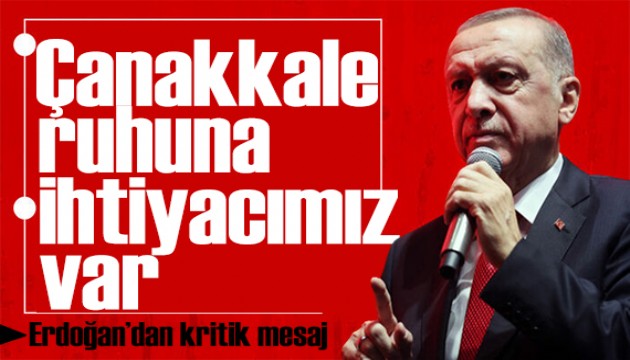 Erdoğan'dan Çanakkale Zaferi mesajı: Çanakkale ruhuna ihtiyacımız var