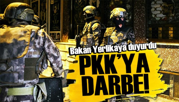 Terör örgütüne operasyon! Bakan Yerlikaya duyurdu: İnleri başlarına yıkıldı