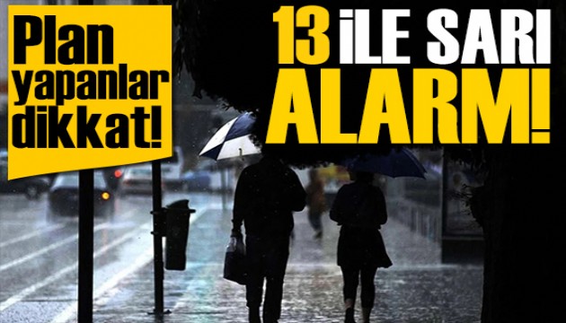 Meteoroloji'den 13 ile sarı kodlu uyarı: Dikkat! İstanbul ve Ankara'da hava nasıl olacak?
